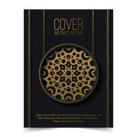 luxury dark border ornament pattern cover vector