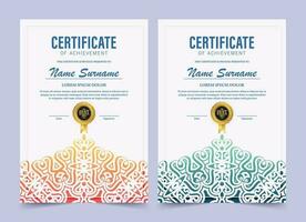 Achievement certificate best award diploma vector