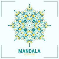 plantilla de diseño de fondo plano mandala vector