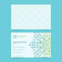 Colorful mandala style business card design vector