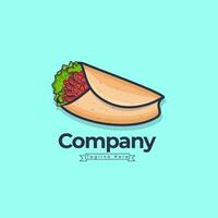 Shawarma Food Vintage Design Elements, Logo Template for banner, Creative Minimal Business  Premium Elements With Spoon And Chopstick Vector Color Emblem.