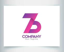 7 And B Letter Logo Template Design. Illustration Of An Background With Text. vector