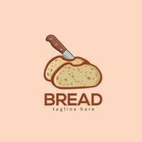 A Knife And A Loaf Of Bread Challah Logo With Illustration Vector Design, Hi-Quality Premium Bread Clip Art, And Icon Design Template Elements With Knife And Vector Bread Color.