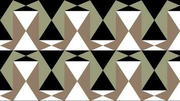 brown and light green color shape changing rhombus tile pattern abstract background video