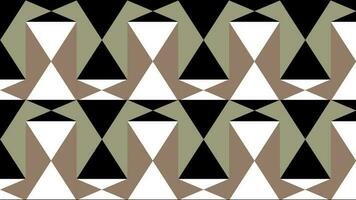 brown and light green color shape changing rhombus tile pattern abstract background video