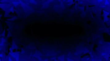 Animated dark blue triangular Particle designed background video