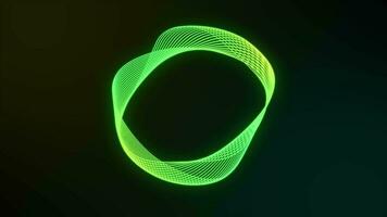 Animated rotating circular green gradient abstract element video