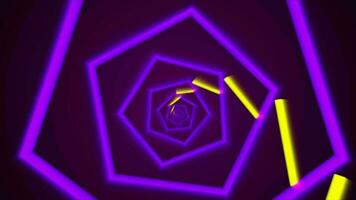 Animated Rotating purple element color pentagon-shaped element background video