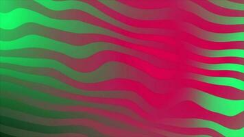 animiert abstrakt Hintergrund mit Rosa und Grün Farbe wellig Streifen video