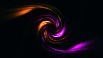 Animated purple and orange color rotating spiral pattern background video