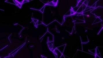 Animated Abstract purple color dots and line digital background video