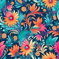 Floral, Colorful Floral Pattern, Floral Pattern, Texture, Floral Background Texture, Floral Background, photo