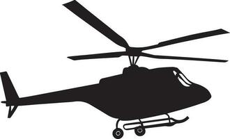 A Helicopter Vector silhouette illustration