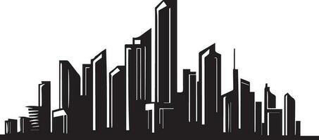 ciudad vector silueta ilustración, un moderno edificio ciudad silueta, edificio ciudad
