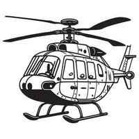 This is a Flying Helicopter Vector Silhouette, helicopter vector lineart.