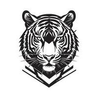 Tiger Head Logo Concept, Tiger vector Line art Illustration