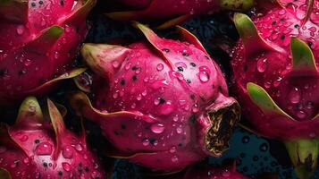 Dragon fruit seamless background photo