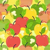 Seamless pattern with apples. vector illustration background.