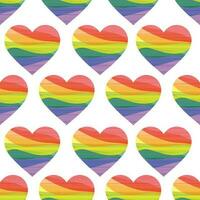 LGBT heart patten on white background, vector illustration