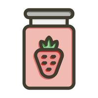 Jam Vector Thick Line Filled Colors Icon Design