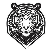 Tiger Head Logo Concept, Tiger vector Line art Illustration