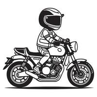 un motocicleta vector clipart, motocicleta línea Arte logo, motocicleta vector silueta, un hombre montando un motocicleta vector,