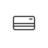 vector illustration payment card, debit card, credit card   line, outline, black, solid