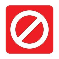 Icon with red crossed circle on transparent background vector