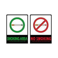 set smocking and no smoking sign vector design illustration isolated on white background