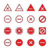 Prohibiting sign. Not allowed sign icon vector. isolated on white background and easy to edit. vector