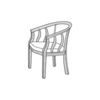 Chair Elegant Line Simple Logo, Furniture design template. vector