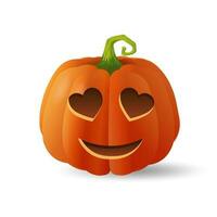 Halloween scary orange pumpkin Holiday cartoon concept vector