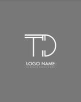 TD Initial minimalist modern abstract logo vector