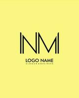 NM Initial minimalist modern abstract logo vector