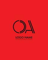 OA Initial minimalist modern abstract logo vector