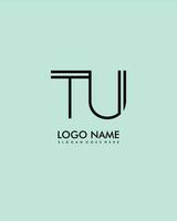 TU Initial minimalist modern abstract logo vector