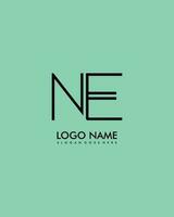 NE Initial minimalist modern abstract logo vector