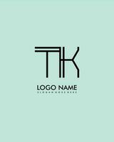 TK Initial minimalist modern abstract logo vector