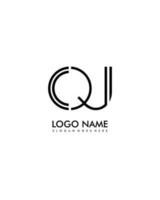 QJ Initial minimalist modern abstract logo vector