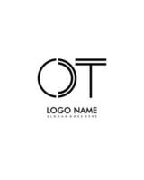 OT Initial minimalist modern abstract logo vector