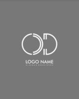 OD Initial minimalist modern abstract logo vector