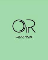 OR Initial minimalist modern abstract logo vector