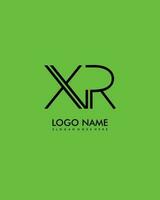 XR Initial minimalist modern abstract logo vector