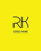 RK Initial minimalist modern abstract logo vector