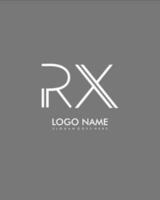 rx inicial minimalista moderno resumen logo vector