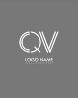 QV Initial minimalist modern abstract logo vector