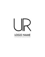 UR Initial minimalist modern abstract logo vector