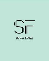 SF Initial minimalist modern abstract logo vector