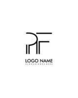 PF Initial minimalist modern abstract logo vector