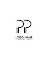 PP Initial minimalist modern abstract logo vector